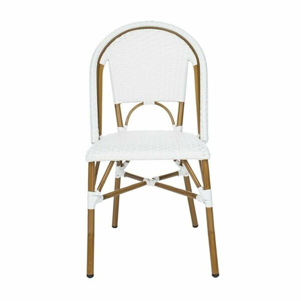 Safavieh Salcha Side Chair, White & Light Brown FOX5210L-SET2